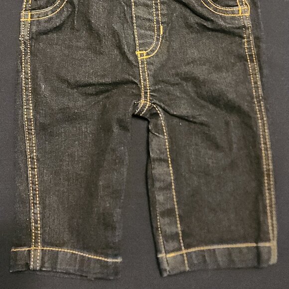 Carter's Denim Overalls 6 Months /The Children's Place Dinosaur Shirt 3-6 Months - Picture 3 of 15